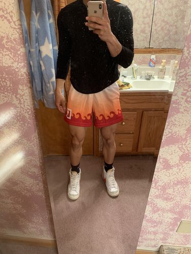 Customer photo review of Anime Mesh Shorts - Flame