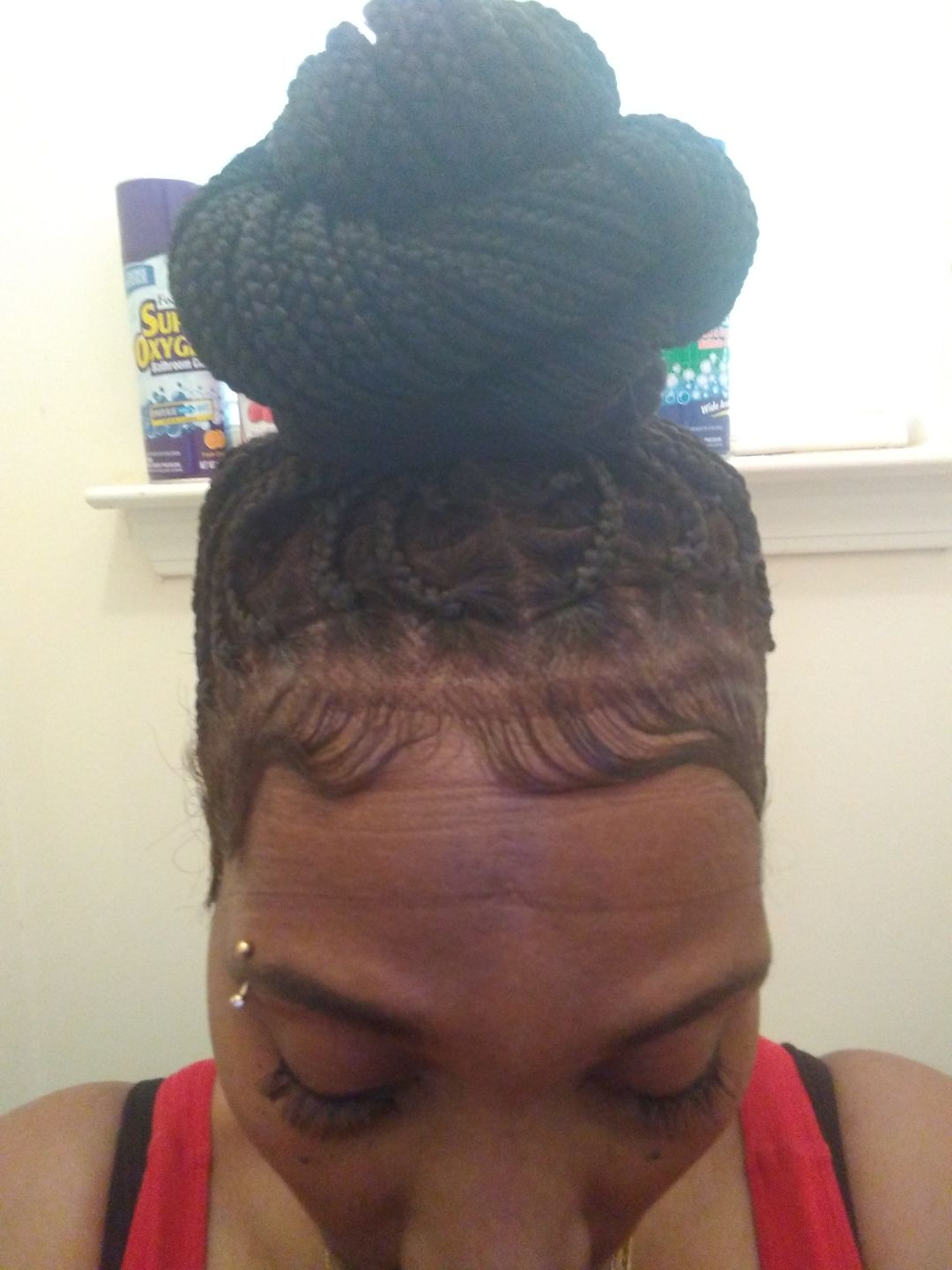 Customer photo review of Knotless Braids - Shade (Ready To Ship)