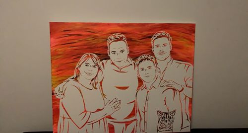Customer photo review of Porträt auf Leinwand zum Selbermalen
