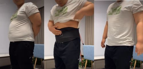 Customer photo review of Men's Wrap Waist Trainer and Shaper
