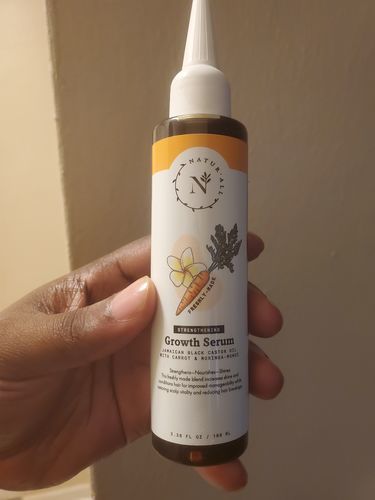 Customer photo review of Strengthening Jamaican Black Castor Oil Growth Serum