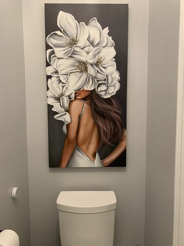 Customer photo review of 'Graceful Flower' Framed Canvas