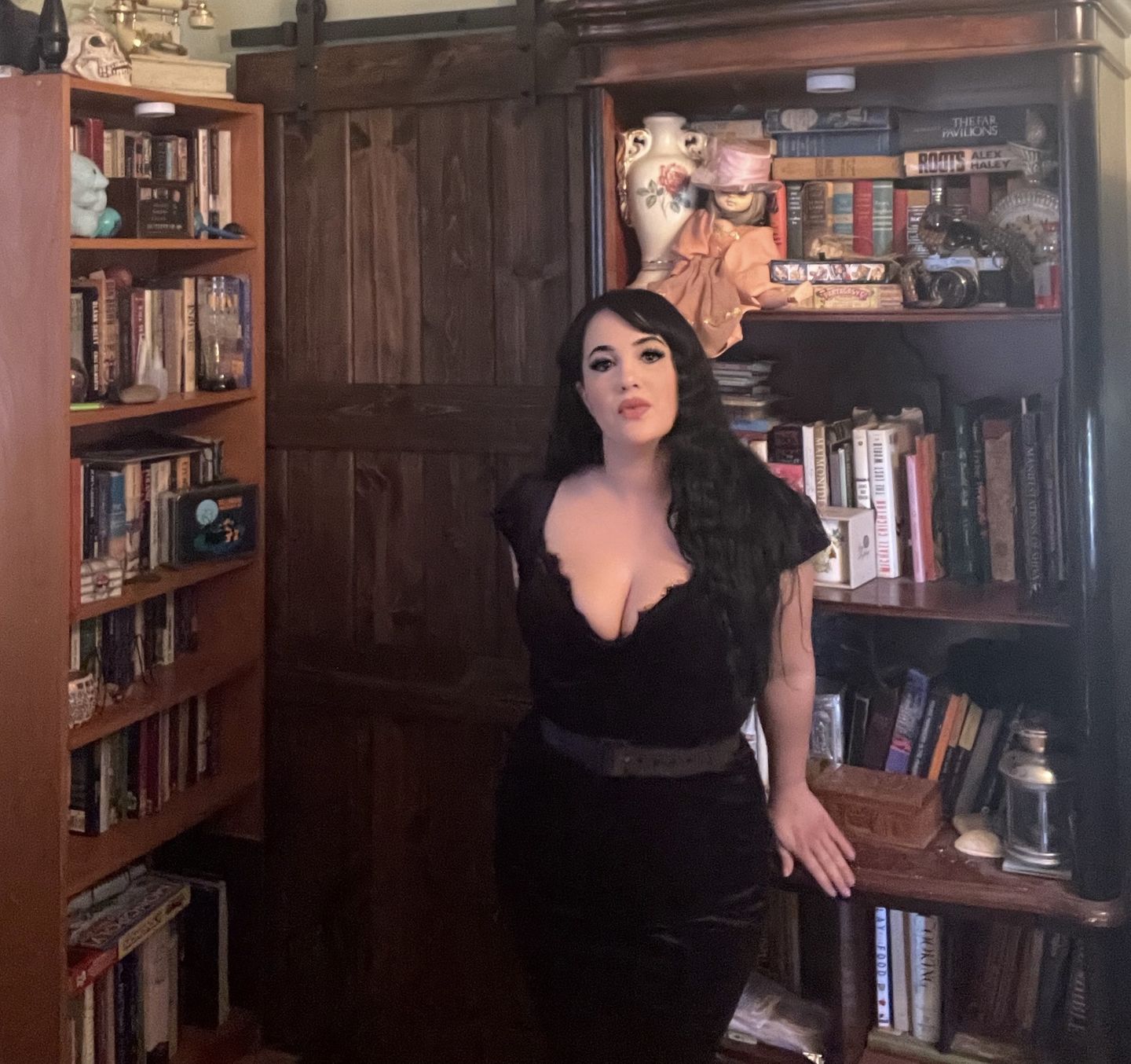 Customer photo review of Baudelaire Wiggle Dress in Black