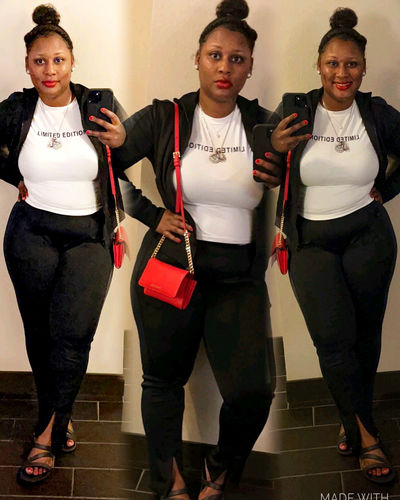 Customer photo review of Bold Moves Tracksuit (Black)