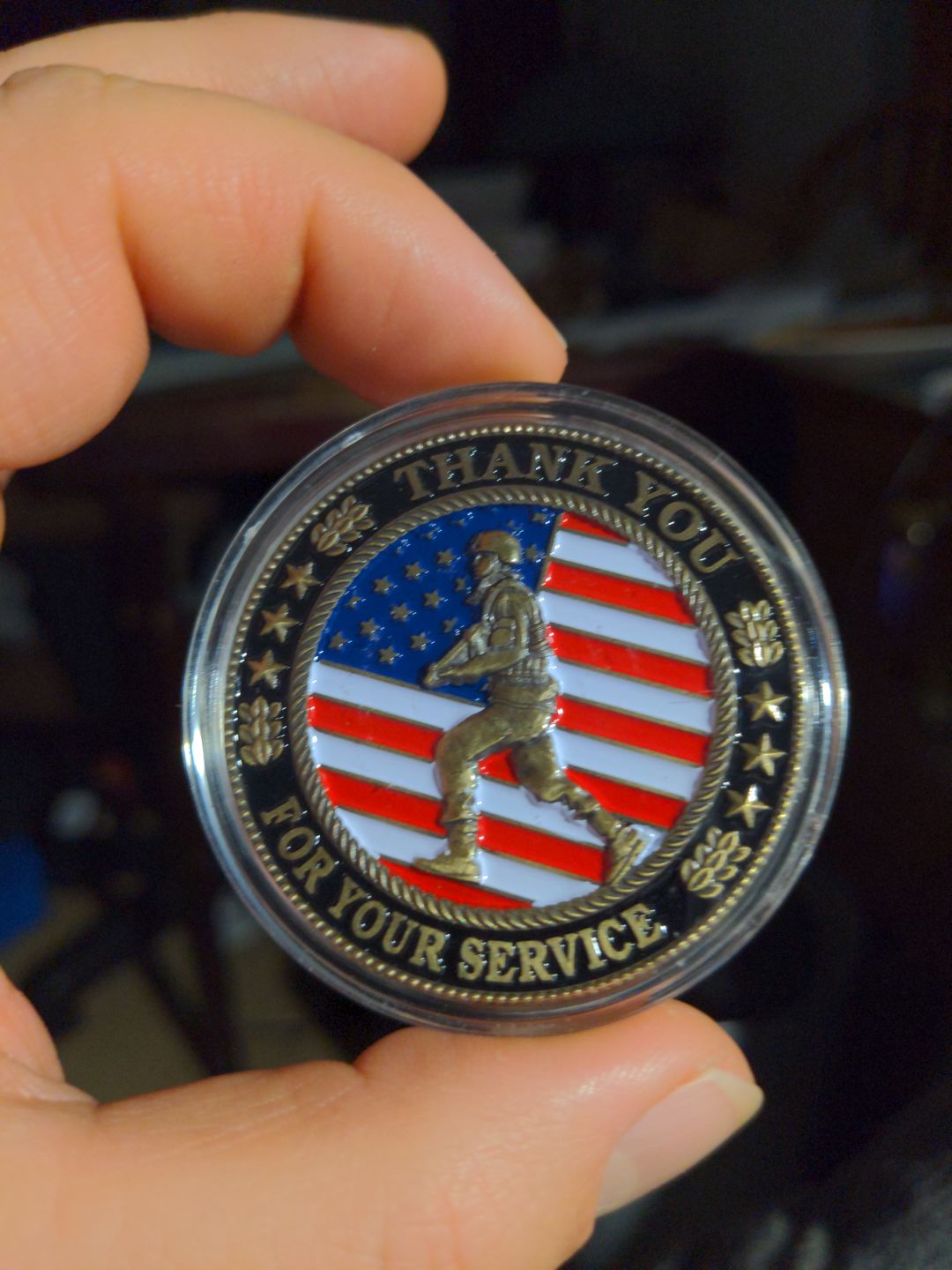 Customer photo review of Thank You For Our Freedom Coin Bundle (5pcs)
