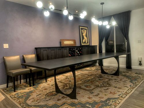 Customer photo review of Mid Century Glass Globe Branch Chandelier