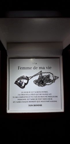 Customer photo review of À la femme de ma vie - Collier coeur Or
