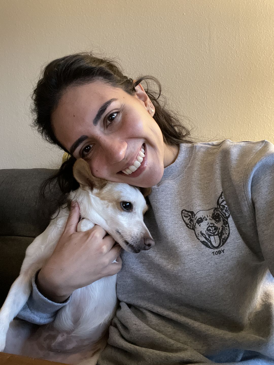 Customer photo review of Custom Pet Crewneck Sweater