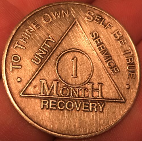 Customer photo review of Recovery Mint 7 Year Bronze AA Meeting Chips - Seven Year Sobriety Coins/Tokens