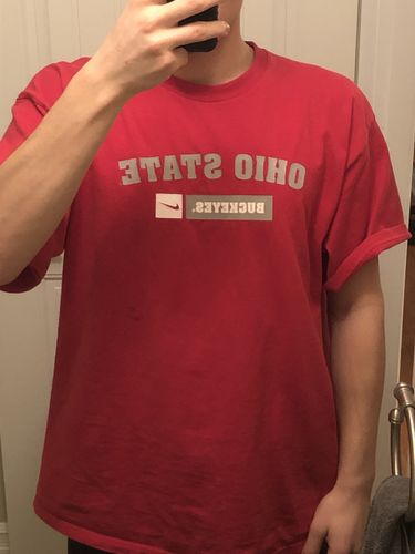 Customer photo review of Nike Team Ohio State Buckeyes T Shirt Size Large