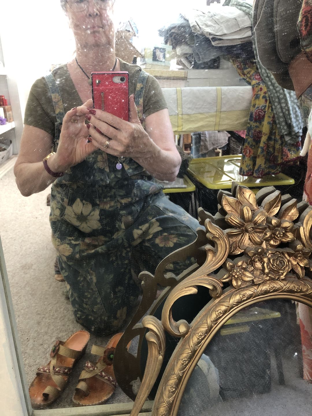 Customer photo review of Plus Size - Flower Print Casual Denim Cotton Jumpsuit Dungarees