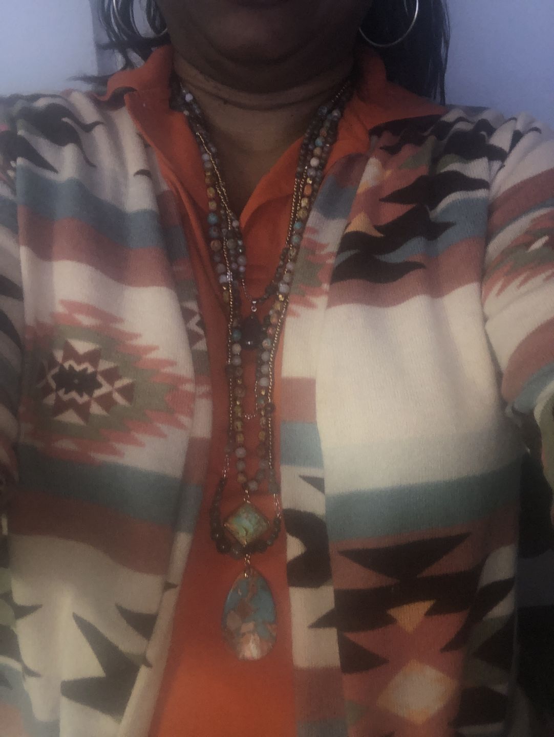 Customer photo review of Intense Jasper Spiritual Necklace