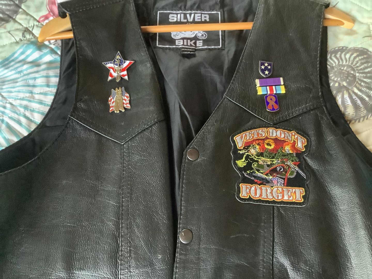 Customer photo review of K-9 Veteran Pin