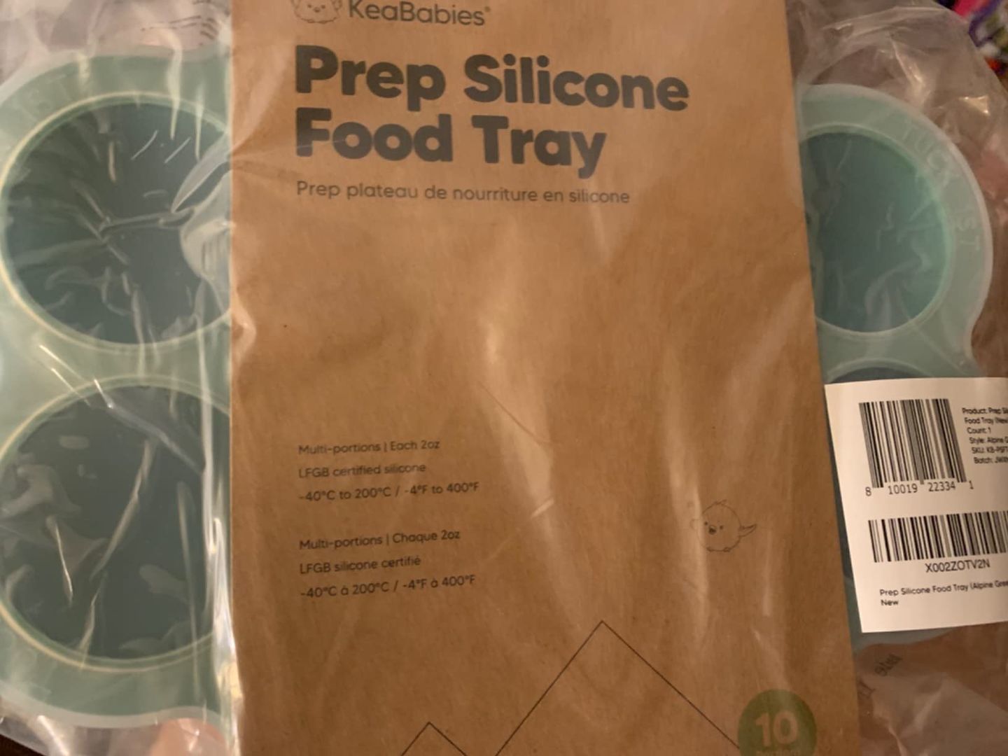 Customer photo review of Prep Silicone Baby Food Tray