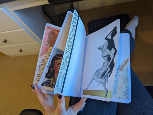 Customer photo review of A5 160GSM PREMIUM PAPER JOURNAL - MEDUSA LORE