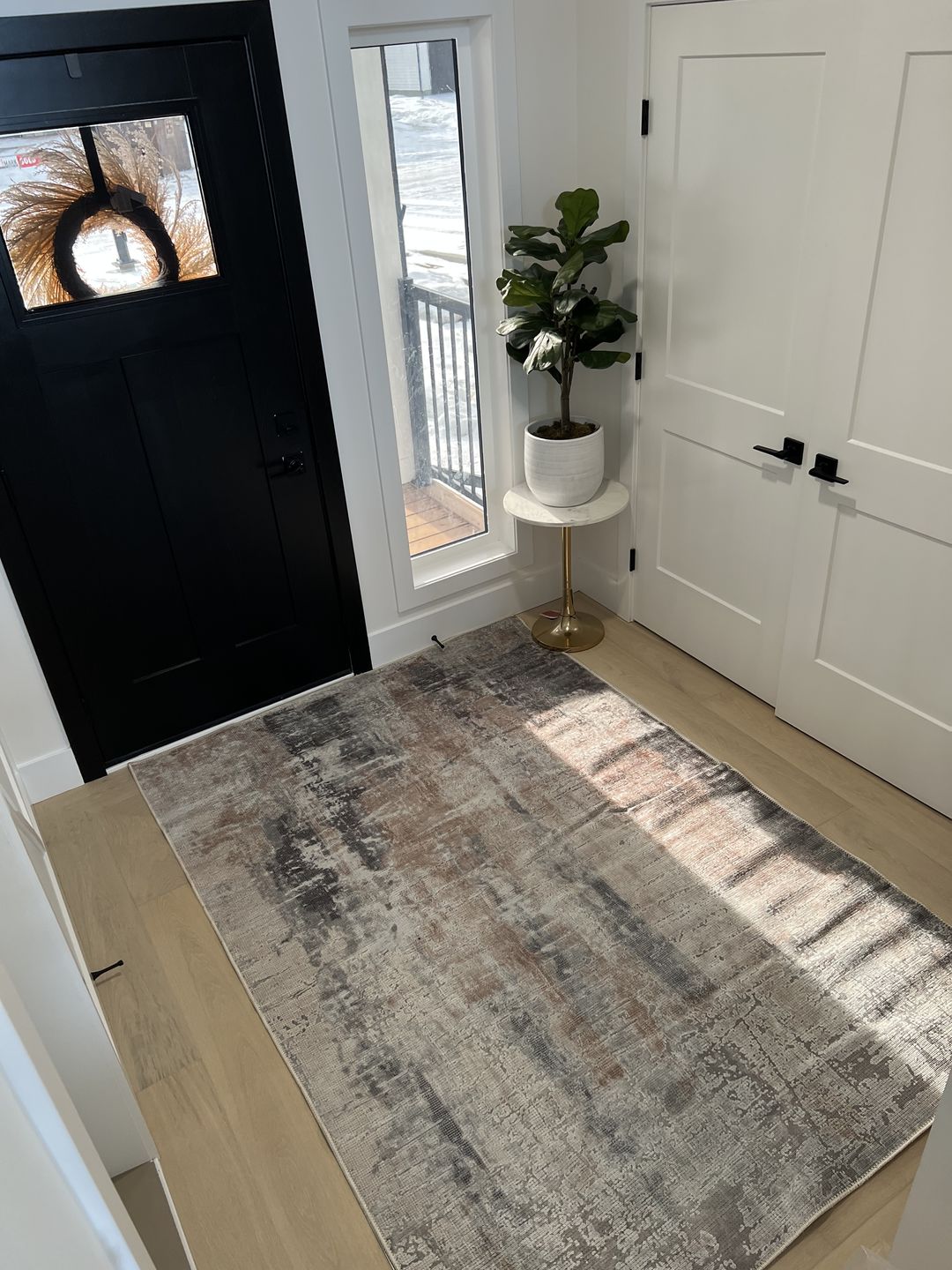 Customer photo review of Abstract Twilight Ash Rug
