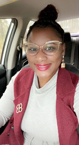 Customer photo review of Classy Girl Cardigan Vest (Burgundy) up to 2XL