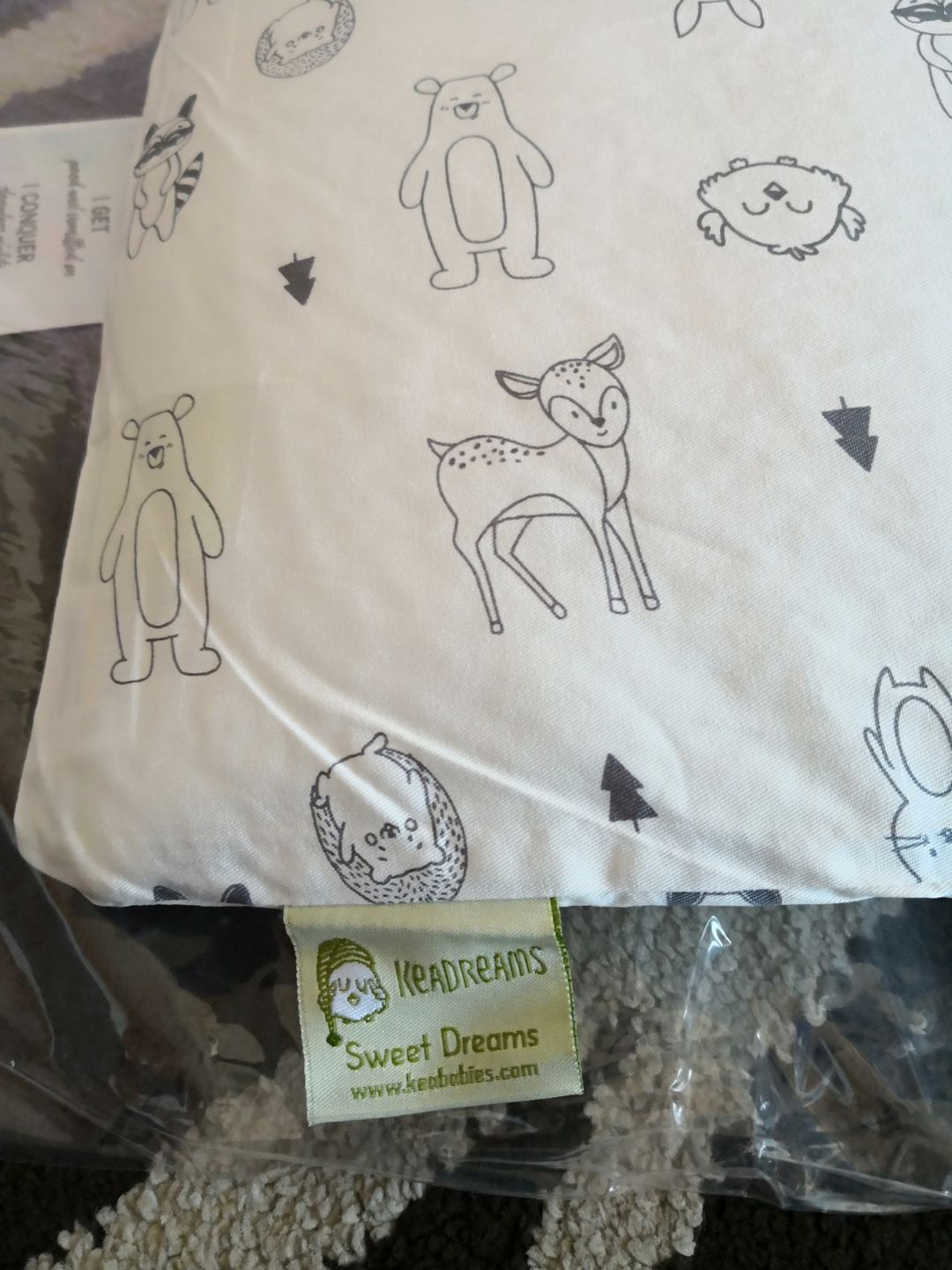 Customer photo review of Jumbo Toddler Pillow with Pillowcase