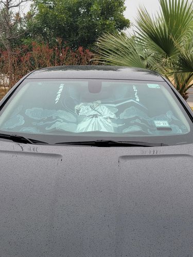 Customer photo review of White Ichigo Car Sunshade Custom Bleach Anime Car Windshield Accessories