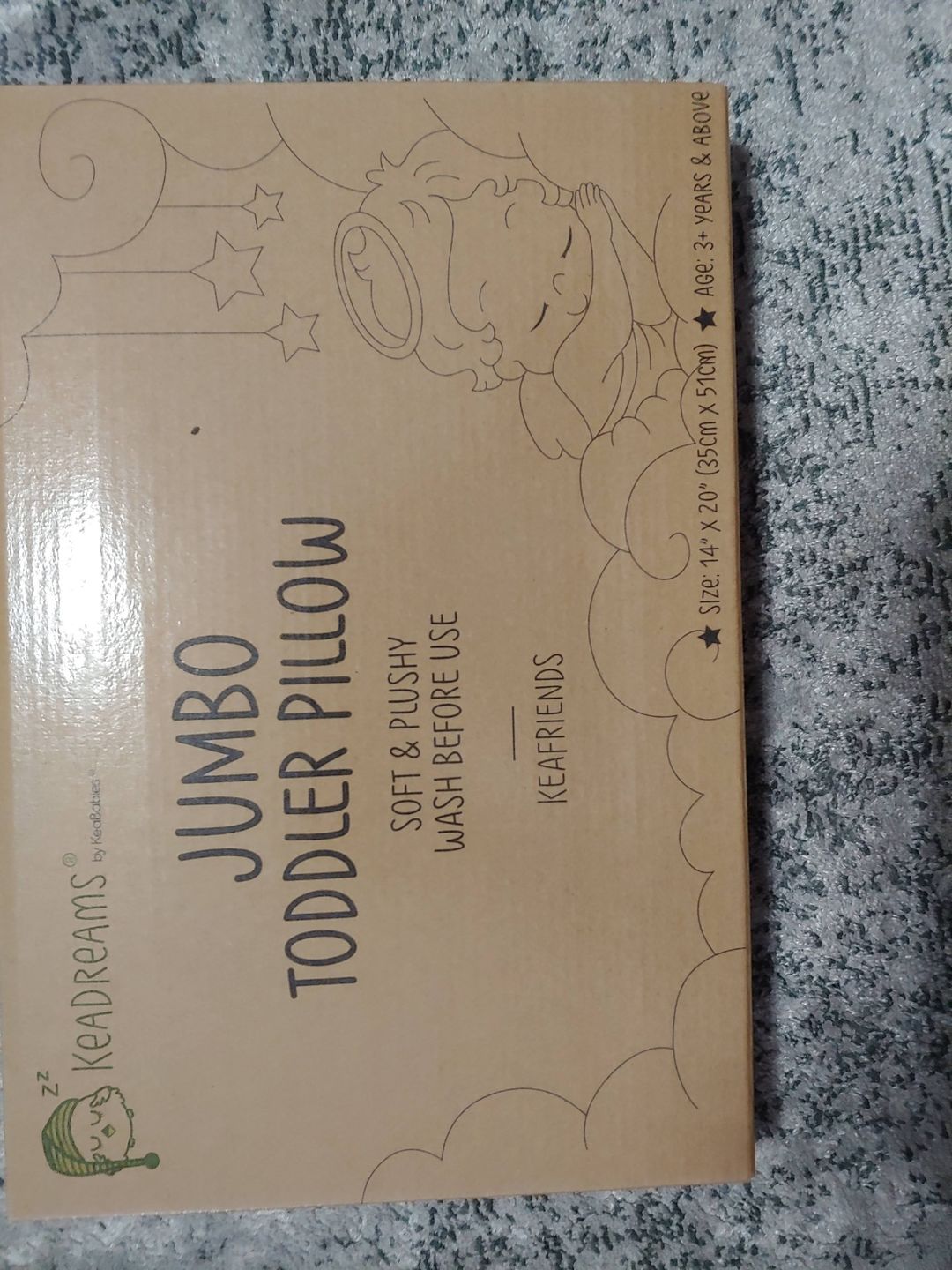 Customer photo review of Jumbo Toddler Pillow with Pillowcase