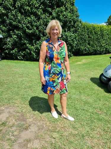 Customer photo review of Corsican Dress in Daintree size M only