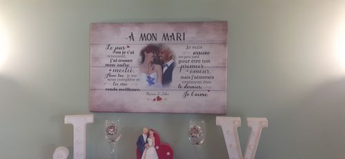 Customer photo review of À mon chéri (Photo) - Toile partenaire