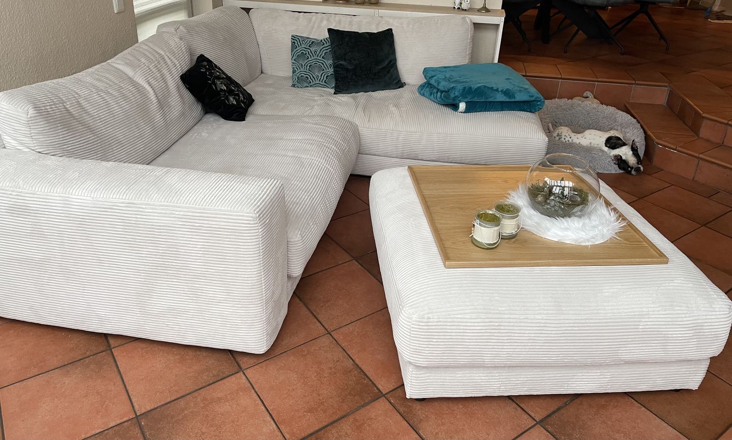 Customer photo review of Cord - Ecksofa - 265x224cm - 9 Farben