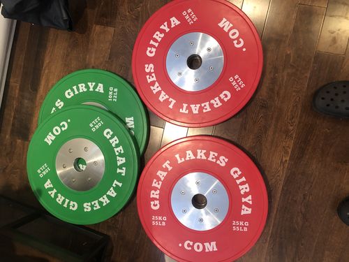 Customer photo review of Great Lakes Girya Colored Bumper Plates