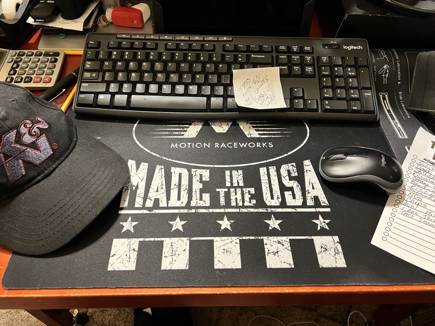 Customer photo review of Motion Raceworks Laptop Tuning No Skid Mat Pad 18"x12"