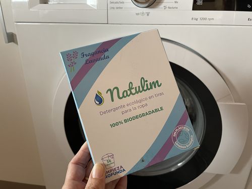 Customer photo review of Eco-Tiras de Detergente 40 lavados Natulim