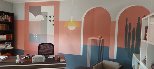 Customer photo review of Papier peint panoramique design graphique architecture