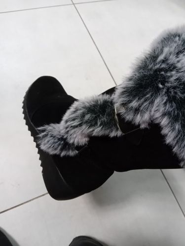 Customer photo review of Warm Fur Mid-Calf Womens Boots