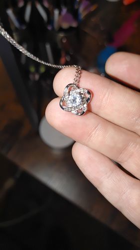 Customer photo review of To My Daughter - I Want You To Believe - Love Knot Necklace