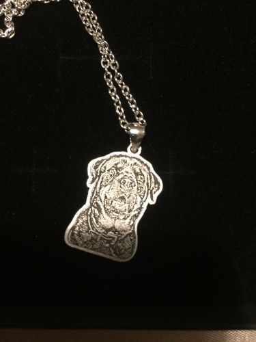 Customer photo review of Custom Silver Necklace