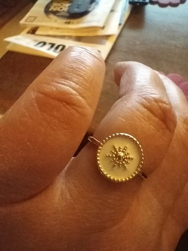 Customer photo review of Bague Helia Blanche