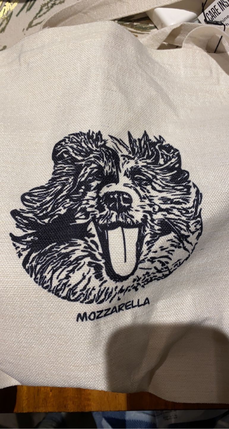 Customer photo review of Custom Pet Tote Bag