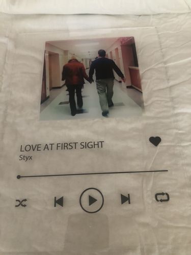 Customer photo review of Custom Song Plaque - The Best Anniversary Gift for Couples