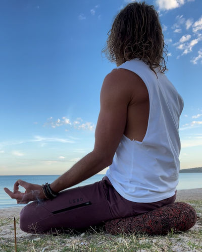 Customer photo review of Round Meditation Cushion - Ajrakh Earth Fig leaf zafu