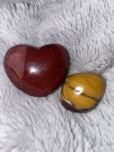 Customer photo review of Mookaite Heart & Tumbled Stone Duo
