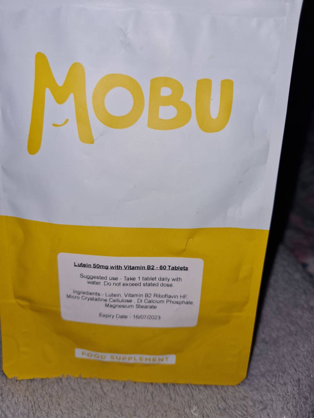 Customer photo review of Lutein 50mg & Vitamin B2