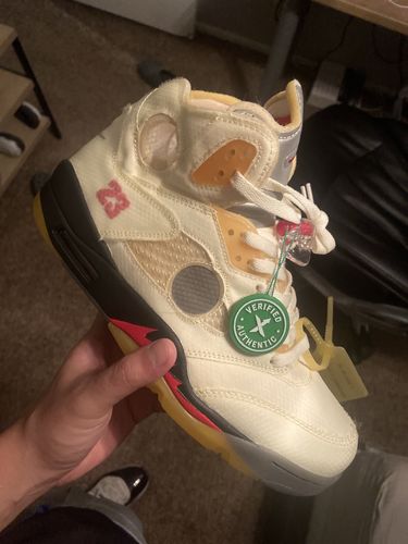 Customer photo review of Off White X Air Jordan 5 Sail