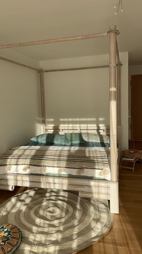 Customer photo review of Bambus Himmelbett TABANAN weiß
