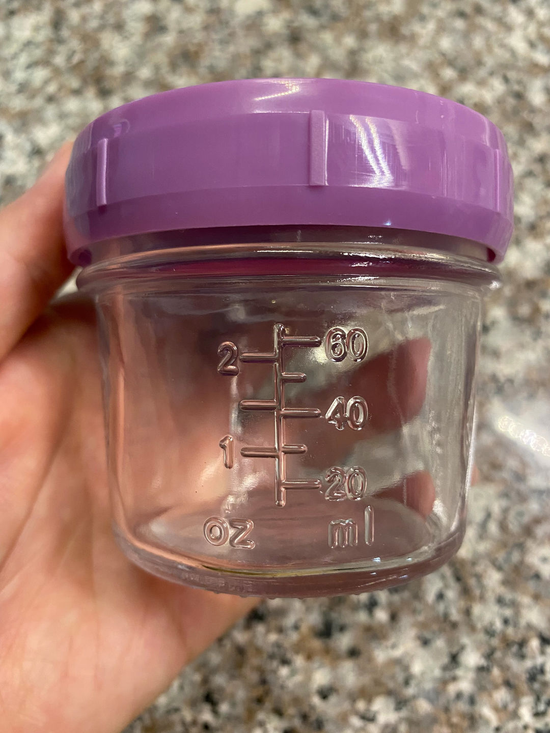 Customer photo review of Prep Jars Baby Food Storage Glass Container