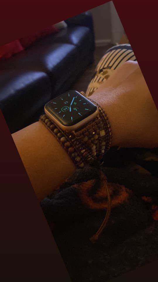 Customer photo review of Moonlight Goddess Apple Watch Strap