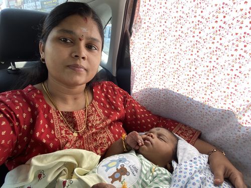 Customer photo review of Red and Gold Festive Maxi