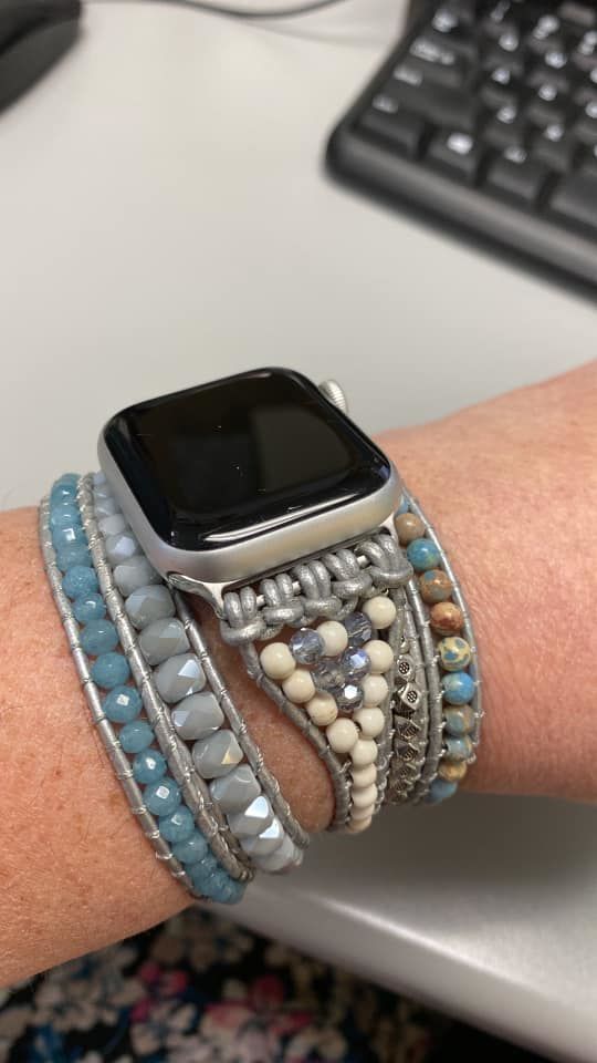 Customer photo review of Healing Topaz Apple Watch Strap