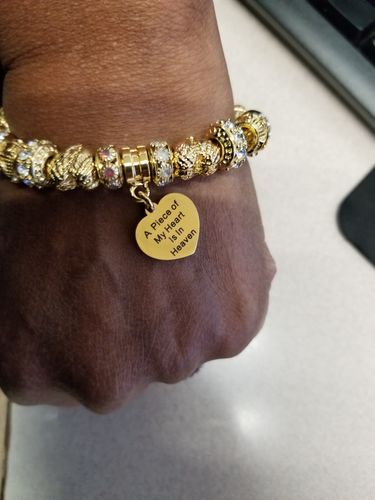 Customer photo review of Piece Of My Heart Bracelet - Gold