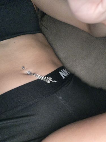 Customer photo review of Trinity Chain Belly Dangle