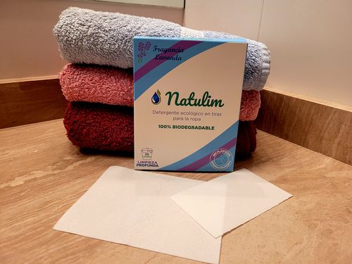Customer photo review of Eco-Tiras de Detergente 40 lavados Natulim