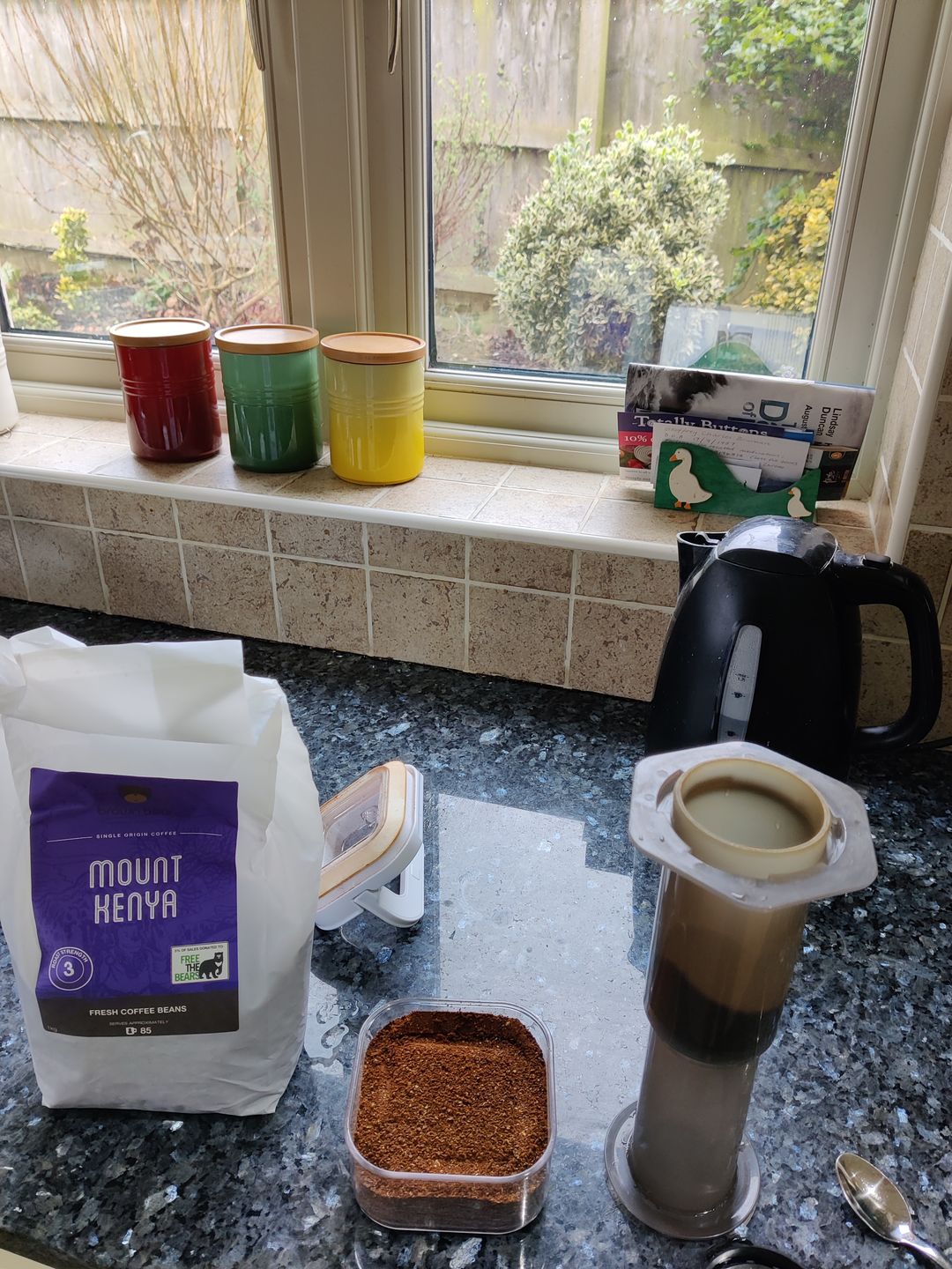 Customer photo review of Mount Kenya Coffee, Strength 3, Medium Roast
